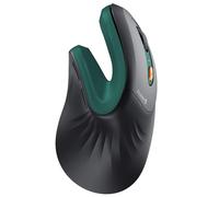 ProtoArc Ratón ergonómico EM11 NL, mouse vertical inalámbrico, mouse Ergo con multidispositivo, ratones recargables USB-C para Windows, Mac OS, PC/Notebook/Laptop, verde
