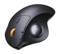 ProtoArc Ratón Trackball Inalámbrico, EM04 Mouse Rollerball Bluetooth Recargable, Diseño Ergonómico, Control de Pulgar y Conexión para 3 Dispositivos, Compatible con PC, iPad, Mac, Windows - Negro