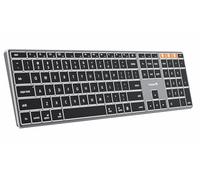 ProtoArc Teclado inalámbrico retroiluminado para Mac, teclado Bluetooth de aluminio K110-A, multidispositivo, perfil bajo, escritura silenciosa fluida, recargable, para MacBook Pro/Air, Mac mini, iPad