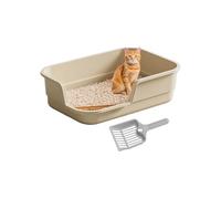 Protoence Caja De para Gatos - Grande Fácil De Limpiar con Recogedor - Bandeja Sanitaria con Tapa Abierta Semi Cerrada,para Interior Gatito Mascota Mayor Hogar Oficina Residencia Apartamento Hotel
