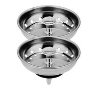 Protoence Cesto Colador para Fregadero De Cocina,2 Piezas Tapón Filtro Desagüe con 32 Agujeros - Recogedor de Residuos de Acero Inoxidable | para Cocina Baño Ducha Hogar Restaurante Lavandería