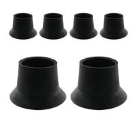 Protoence Cubiertas de Goma para Las Puntas de Las Patas del Trampolín - Repuesto Componentes Trampolín - 6 Piezas Protector Antideslizante Resistentes al Desgaste Refuerzos para Montaje