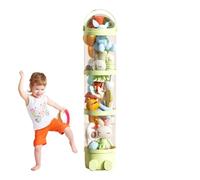 Protoence Organizador De Juguetes De Peluche En Forma De Tubo,Organizador De Juguetes 162 Cm Transparente - Contenedor Transparente Con 4 Niveles Exhibidor De Muñecas, Organizador Compacto Para