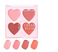 Protoence Paleta de Rubor - Maquillaje Facial Con 4 Tonos Mate - Paleta De Maquillaje En Polvo Para Mejillas Con Efecto Antimanchas - Cosmético De Belleza Para Bodas, Viajes Y Eventos Especiales