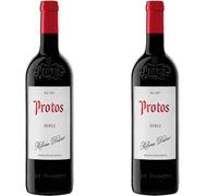 Protos Roble Tinto - Vino Exquisito con Notas de Fruta y Madera | Elegancia y Sabor en Cada Copa | Ideal para Maridar con Carnes y Quesos | Pack 2 Botellas 75cl