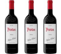 Protos Roble Tinto - Vino Exquisito con Notas de Fruta y Madera | Elegancia y Sabor en Cada Copa | Ideal para Maridar con Carnes y Quesos | Pack 3 Botellas 75cl