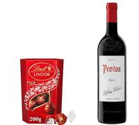 Protos - Vino Tinto Roble | Estuche con bombones Lindor 200g | Sabor intenso y equilibrado | Regalo gourmet ideal | Perfecto para ocasiones especiales