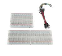 Prototipo de placa de pruebas MB-102, 400, 830 puntos, PCB sin soldadura, cables de puente, placa de cables, bricolaje(MB102-65pcs)