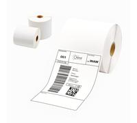 Protrade 2 rollos de etiquetas térmicas de 100 x 150 mm, 500 etiquetas por rollo, perforadas, esquinas redondeadas, sin BPA, adhesivo fuerte, compatible con Zebra, Godex, TSC, Brother