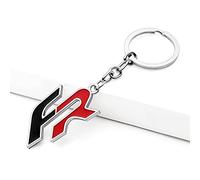 Protrex UK Llavero cromado 'FR' Tarraco Mii Arona Ateca Ibiza Toledo León Alhambra Arosa Marbella Inca Altea Exeo, Cromo/Rojo/Negro, M