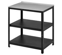 ProTuning GRILLSKÄR - Estantería para isla de cocina, color negro y acero inoxidable para exteriores, 86 x 61 cm