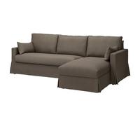 ProTuning HYLTARP Sofá de 3 plazas con chaise longue, derecha, Gransel gris-marrón