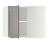 ProTuning METOD - Armario esquinero de pared con estantes, 68 x 60 cm, blanco/gris Bodbyn