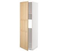 ProTuning METOD - Frigorífico o congelador de cabina alta con puerta, blanco/roble Forsbacka, 60 x 60 x 200 cm
