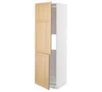 ProTuning METOD Hi cab f nevera o congelador w 2 drs, blanco/roble Forsbacka, 60 x 60 x 200 cm