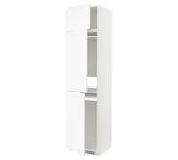 ProTuning METOD High Cab f frigorífico/congelador con 3 puertas, blanco Enköping/efecto madera blanca, 60 x 60 x 240 cm