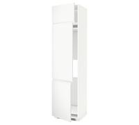 ProTuning METOD High Cab f frigorífico/congelador con 3 puertas, blanco/Voxtorp blanco mate, 60 x 60 x 240 cm