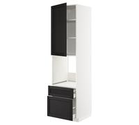 ProTuning METOD/MAXIMERA Hi cab f ov w dr/2 frnt/1 m/1 h drw, blanco/Lerhyttan negro teñido, 60 x 60 x 220 cm