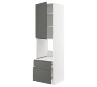 ProTuning METOD/MAXIMERA Hi cab f ov w dr/2 frnt/1 m/1 h drw, blanco/Voxtorp gris oscuro, 60 x 60 x 220 cm