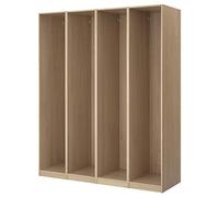ProTuning PAX 4 Marcos de armario, 200 x 58 x 201 cm, roble teñido blanco