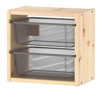 ProTuning TROFAST - Almacenamiento de pared, pino manchado blanco claro/gris oscuro, 32 x 21 x 30 cm