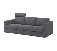 ProTuning VIMLE Sofá de 3 plazas, con reposacabezas/gris medio Gunnared