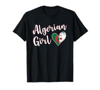 Proud Algerian Girl Algeria Flag Algerian Girlfriend Wife Camiseta