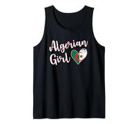 Proud Algerian Girl Algeria Flag Algerian Girlfriend Wife Camiseta sin Mangas