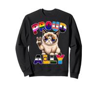 Proud Ally Cat Mes del Orgullo LGBTQ Sudadera