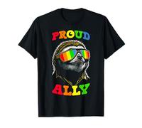 Proud Ally LGBT Rainbow Gay Pride Mes Divertido Camiseta