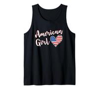 Proud American Girl America Flag American Girlfriend Wife Camiseta sin Mangas