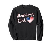 Proud American Girl America Flag American Girlfriend Wife Sudadera