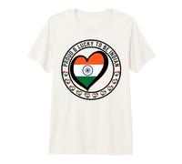 Proud and Lucky To Be Indian I Love India - Gráfico de corazón con Bandera de India Camiseta Premium