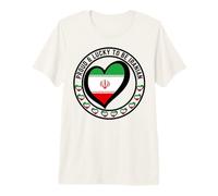 Proud and Lucky To Be Iranian I Love Irán Bandera Corazón Gráfico Camiseta Premium