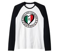 Proud And Lucky To Be Mexican I Love Mexico - Camiseta gráfica de la bandera de México Camiseta Manga Raglan