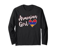 Proud Armenian Girl Armenia Flag Armenian Girlfriend Wife Manga Larga