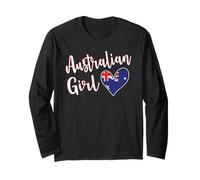 Proud Australian Girl Australia Flag Girlfriend Wife Manga Larga