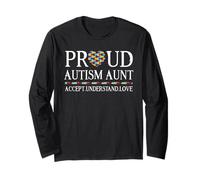 Proud Autism Aunt Family Autism Awareness Day Manga Larga