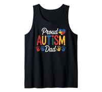 Proud Autism Dad - Necesidades Especiales Niño Hijo Padre Conciencia Camiseta sin Mangas