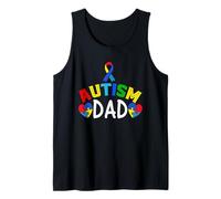 Proud Autism Dad - Rompecabezas Genial con Conciencia del corazón, Padre y papá Camiseta sin Mangas