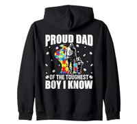 Proud Autism Dad Son - Autismo Concientización Autista Hijo Padre Sudadera con Capucha