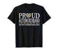 Proud Autism Husband Family Autism Awareness Day Camiseta