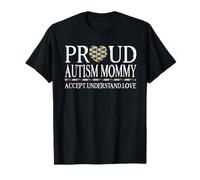 Proud Autism Mommy Family Autism Awareness Day Camiseta