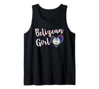 Proud Belizean Girl Belize Flag Belizean Girlfriend Wife Camiseta sin Mangas