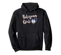 Proud Belizean Girl Belize Flag Belizean Girlfriend Wife Sudadera con Capucha