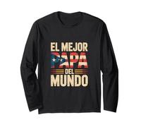 Proud Best Puerto Rican Dad Family Pride Fathers Day Idea Manga Larga