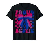 Proud Bestie, Bisexual, con Bandera del Orgullo, con Bandera del Orgullo, Coqueta, para Chica LGBTQ Camiseta