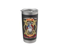 Proud Boyfriend Of A Firefighter American Flag Fireman Vaso térmico de acero inoxidable de doble pared