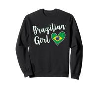 Proud Brazilian Girl Brazil Flag Brazilian Girlfriend Wife Sudadera