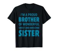 Proud Brother of Wonderful Sweet Awesome Sister Christmas Camiseta